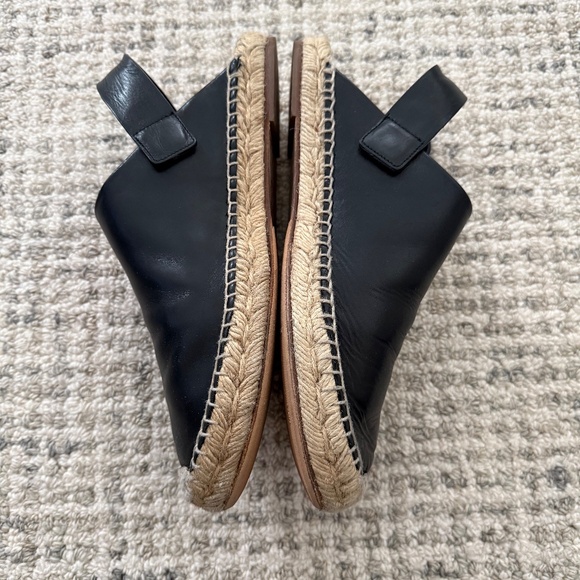 CELINE Black Leather Espadrilles with leather strap/buckle, Women Size 38 - Picture 2 of 9